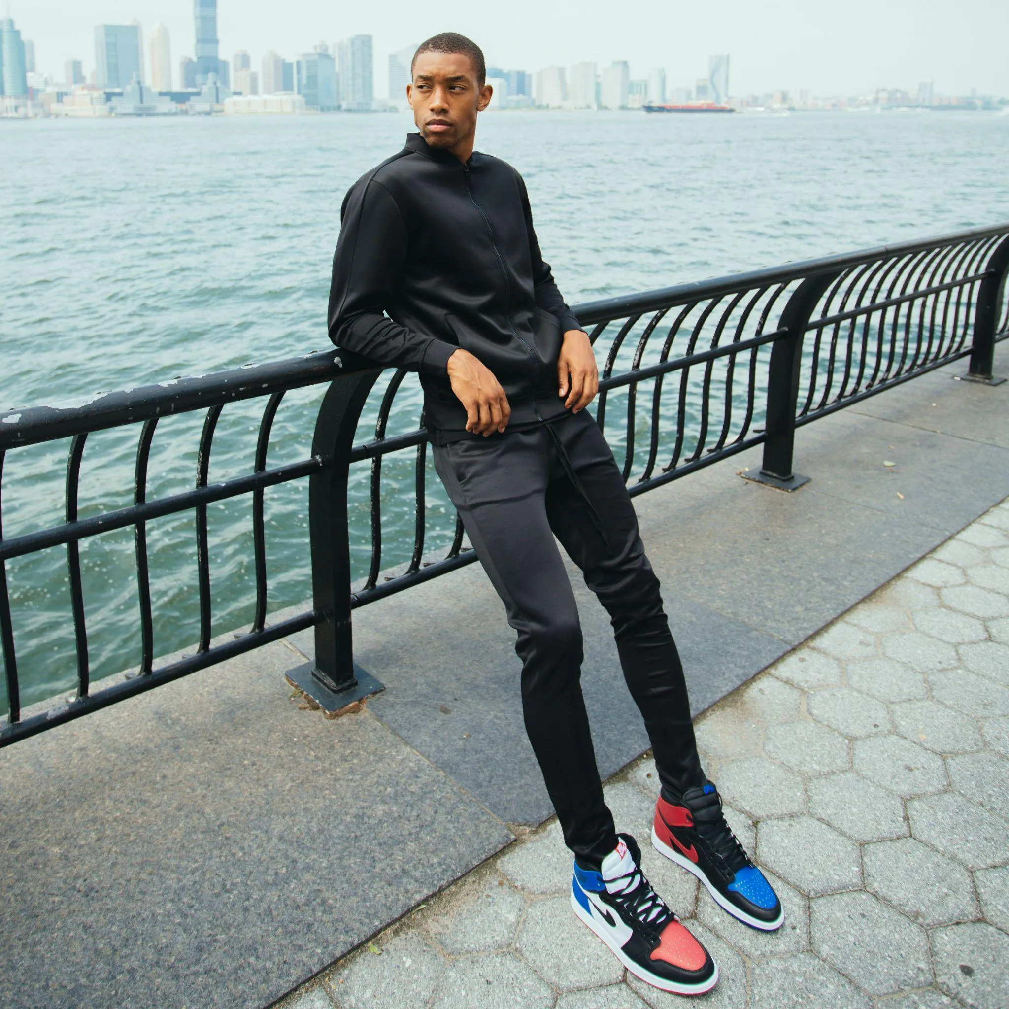 Black Track Pants - Fitted Joggers