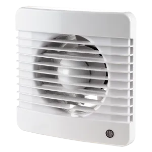Blauberg SILENT-FLO-100-ST Ultra-Quiet Bathroom Extractor Fan with Timer & Pull Cord White - 4" 100mm