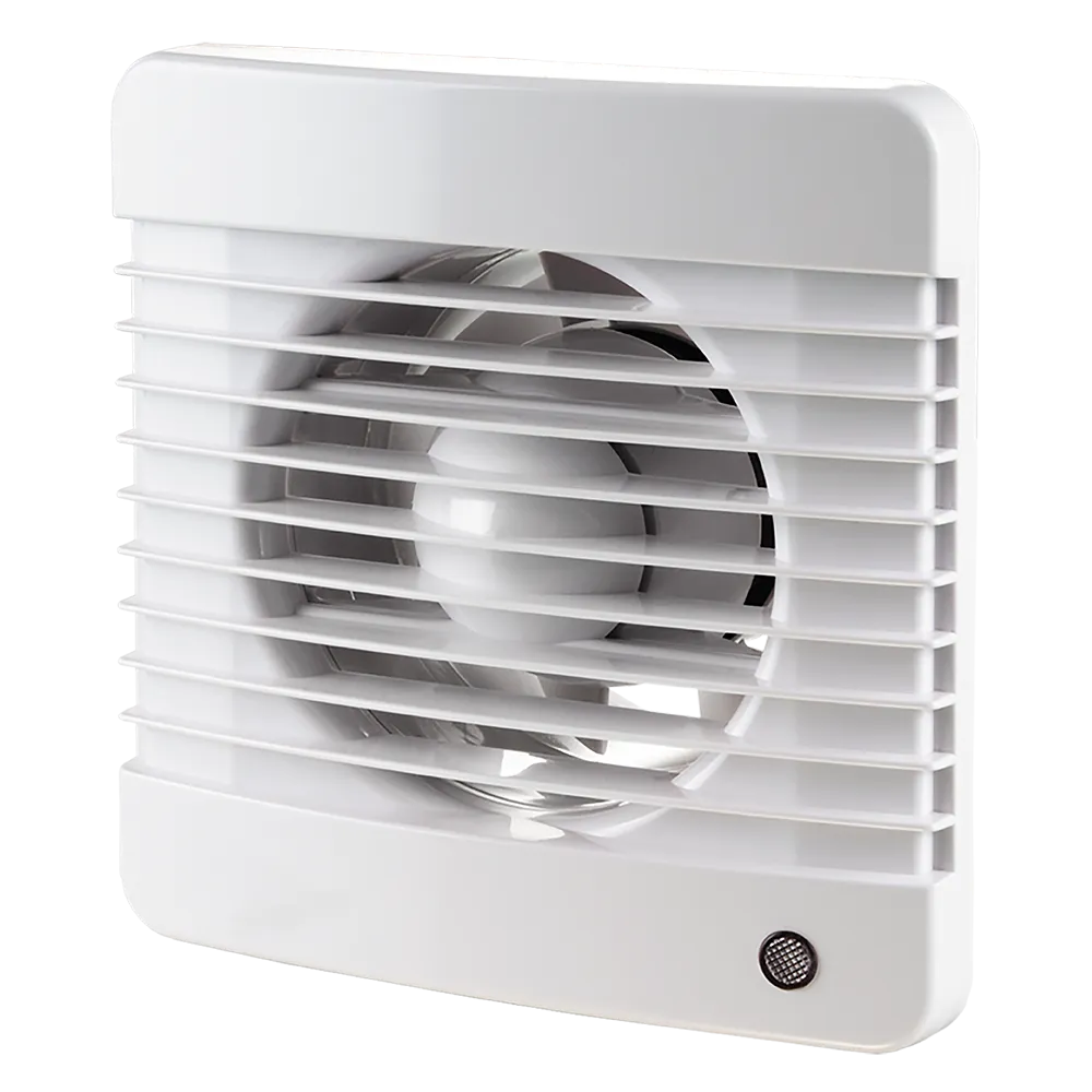 Blauberg SILENT-FLO-100-ST Ultra-Quiet Bathroom Extractor Fan with Timer & Pull Cord White - 4" 100mm