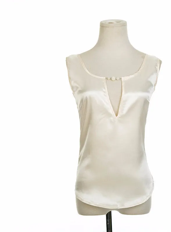 Blouses Beading V Collar Women Top Tees Crochet Solid Shoulder Sleeveless Loose Female Shirts S M L XL XXL XXXL