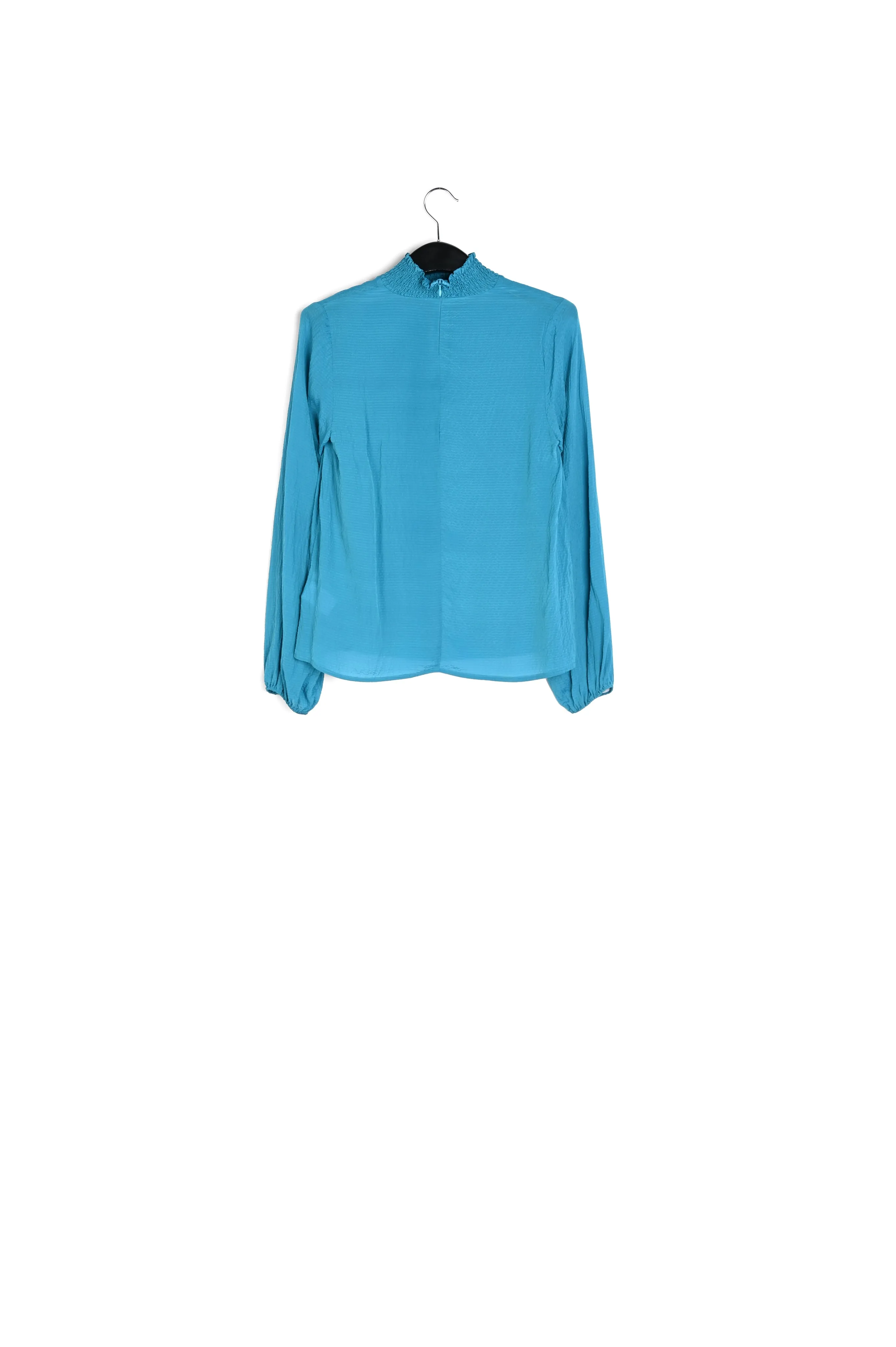 Blue loose-fit top