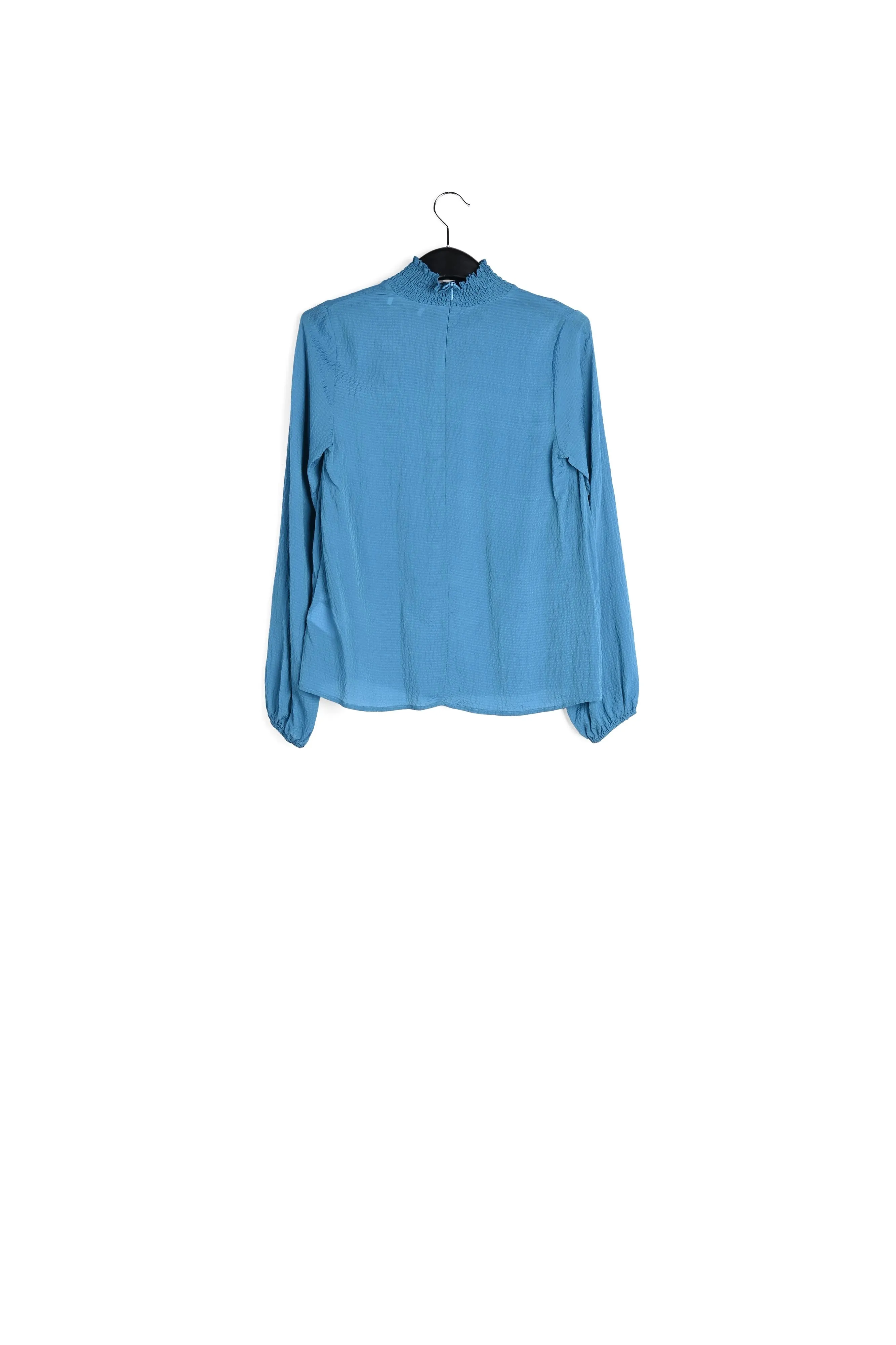 Blue loose-fit top