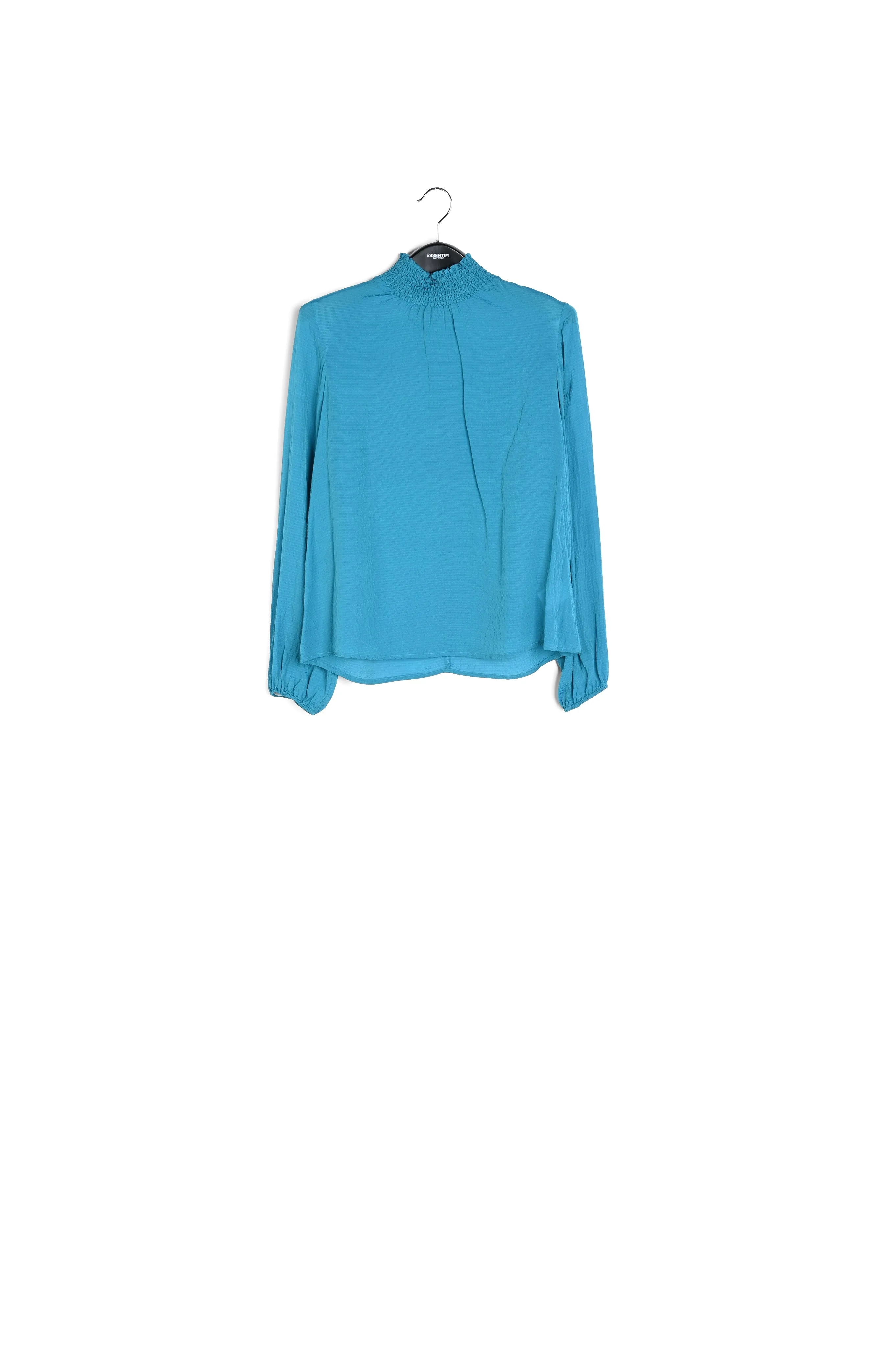 Blue loose-fit top