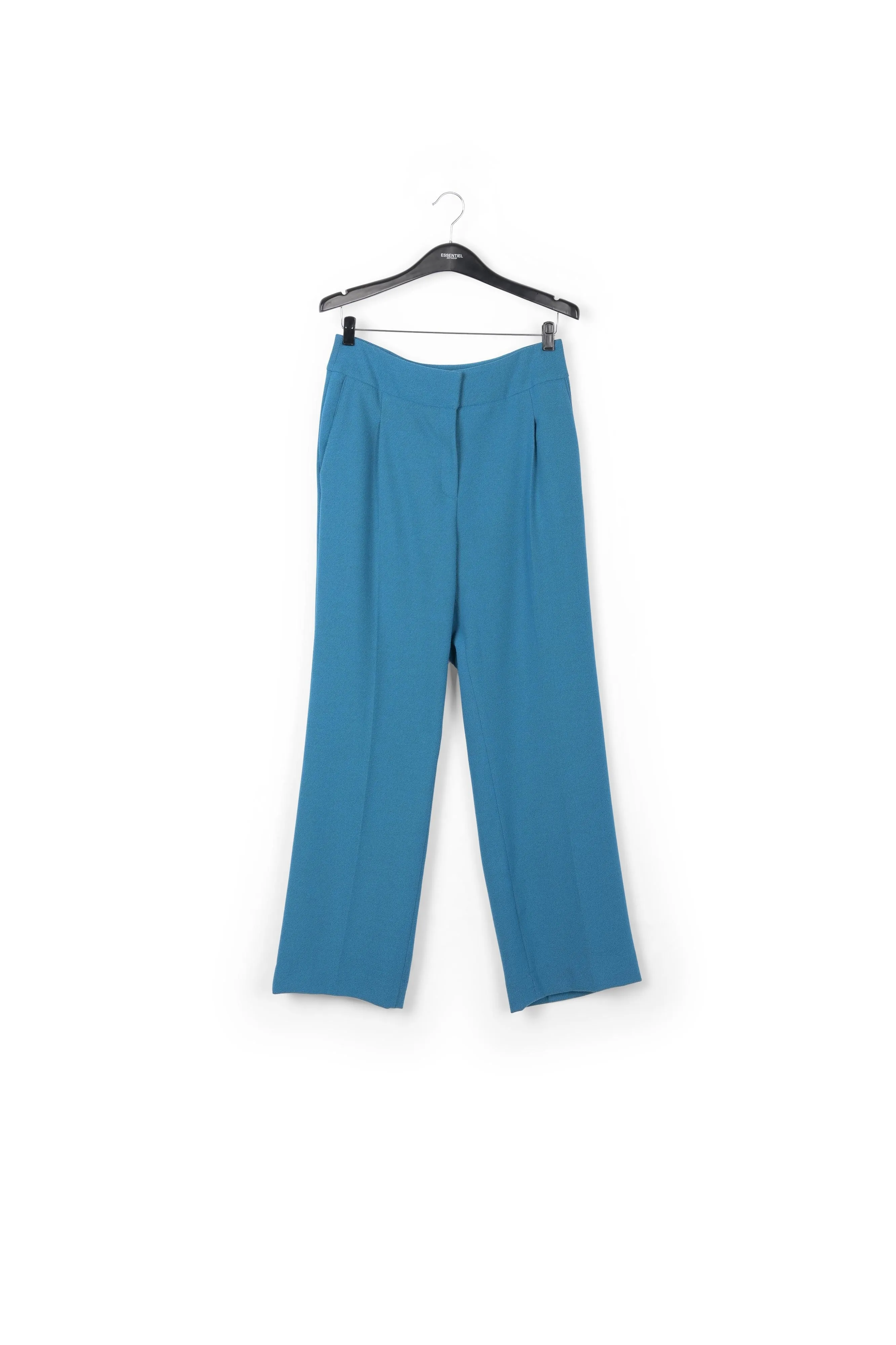 Blue straight-leg pants
