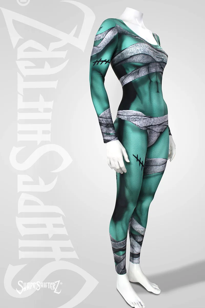 BodyMapped Sexy Mummy Scoop Neck Pull Up Bodysuit - Cosplay | Athletics | Performance