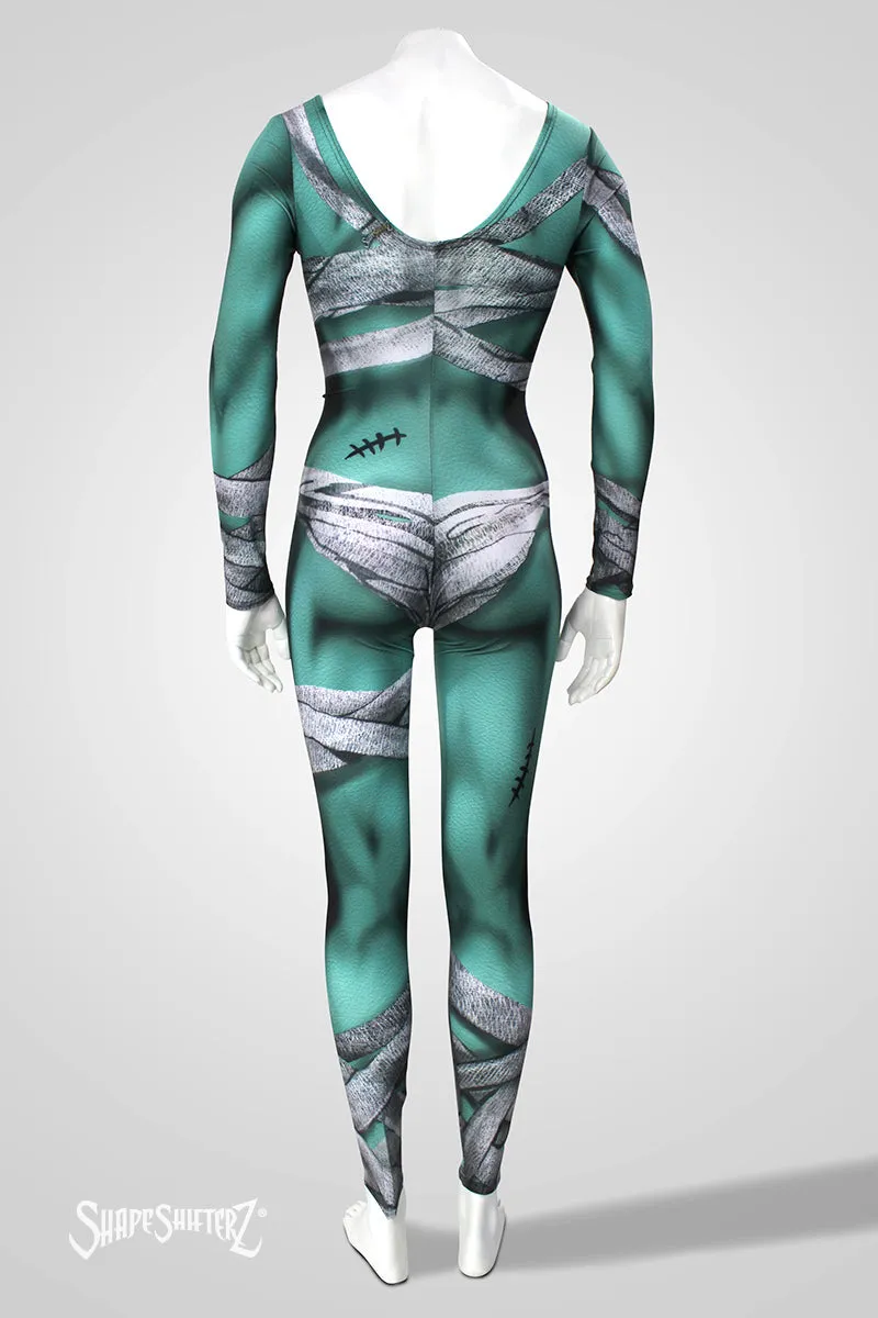 BodyMapped Sexy Mummy Scoop Neck Pull Up Bodysuit - Cosplay | Athletics | Performance