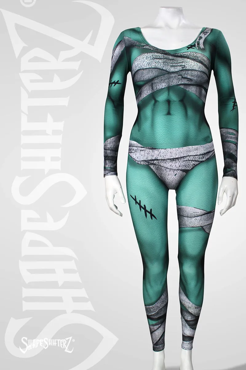 BodyMapped Sexy Mummy Scoop Neck Pull Up Bodysuit - Cosplay | Athletics | Performance