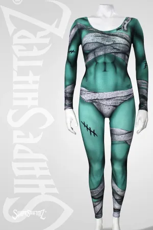 BodyMapped Sexy Mummy Scoop Neck Pull Up Bodysuit - Cosplay | Athletics | Performance