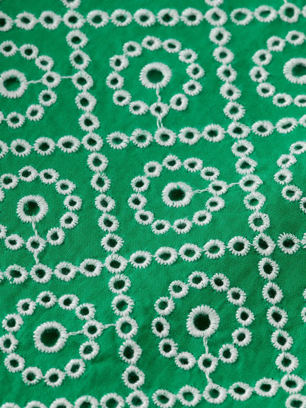 Broderie Straight Leg Pant - Green 177363