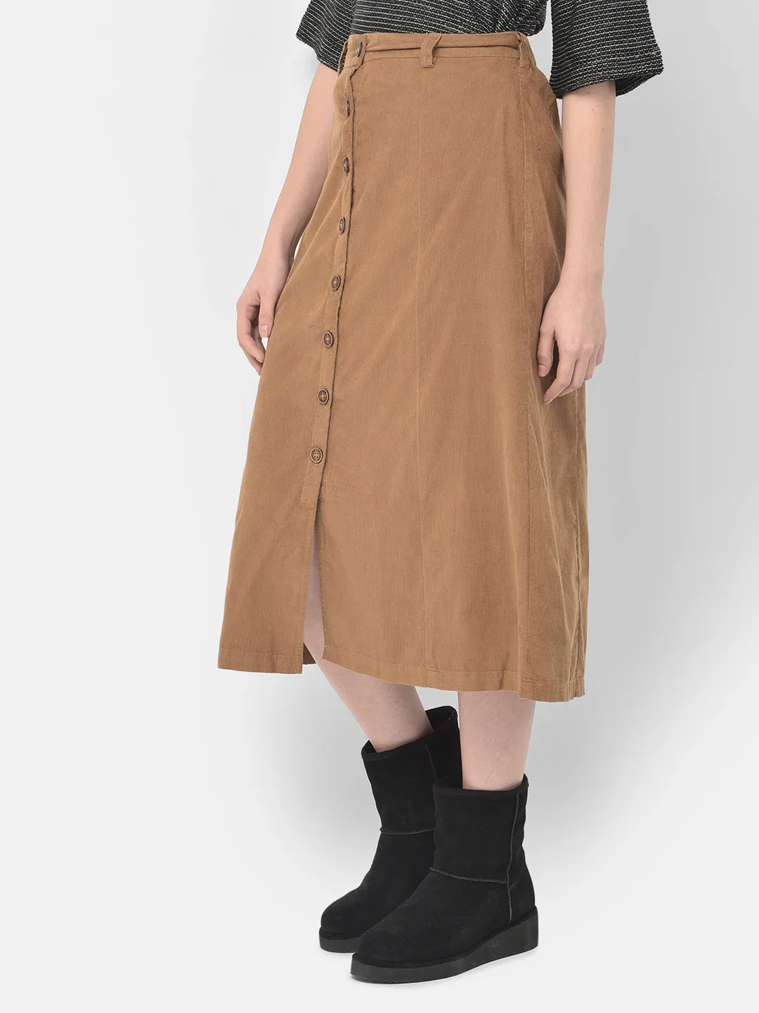 Brown Corduroy Skirts
