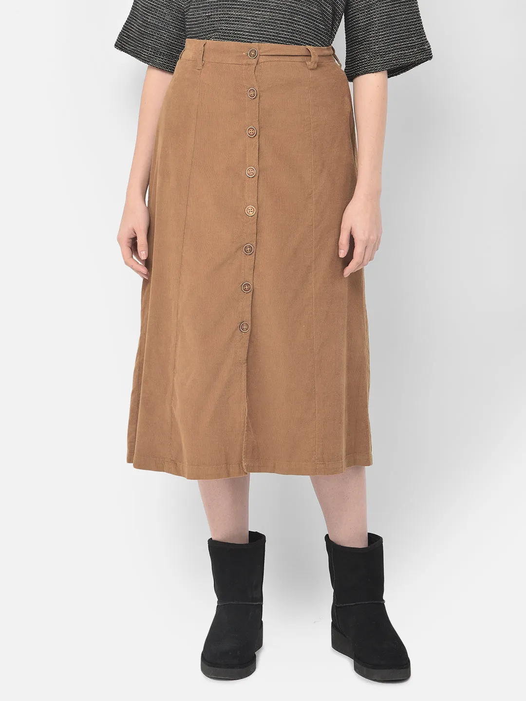 Brown Corduroy Skirts