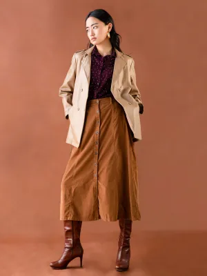 Brown Corduroy Skirts