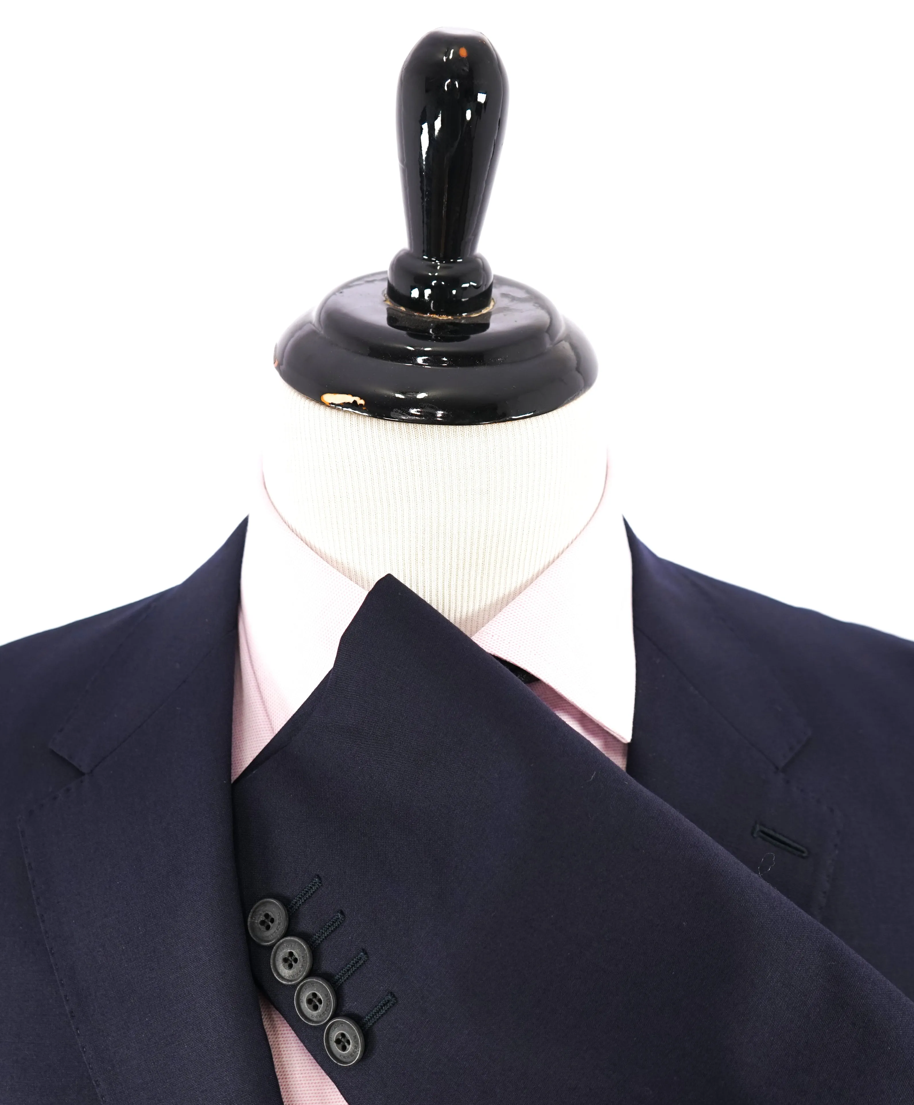 BURBERRY LONDON - Made In Italy Wool Solid Navy "MILBURY" LOGO Suit - 42L