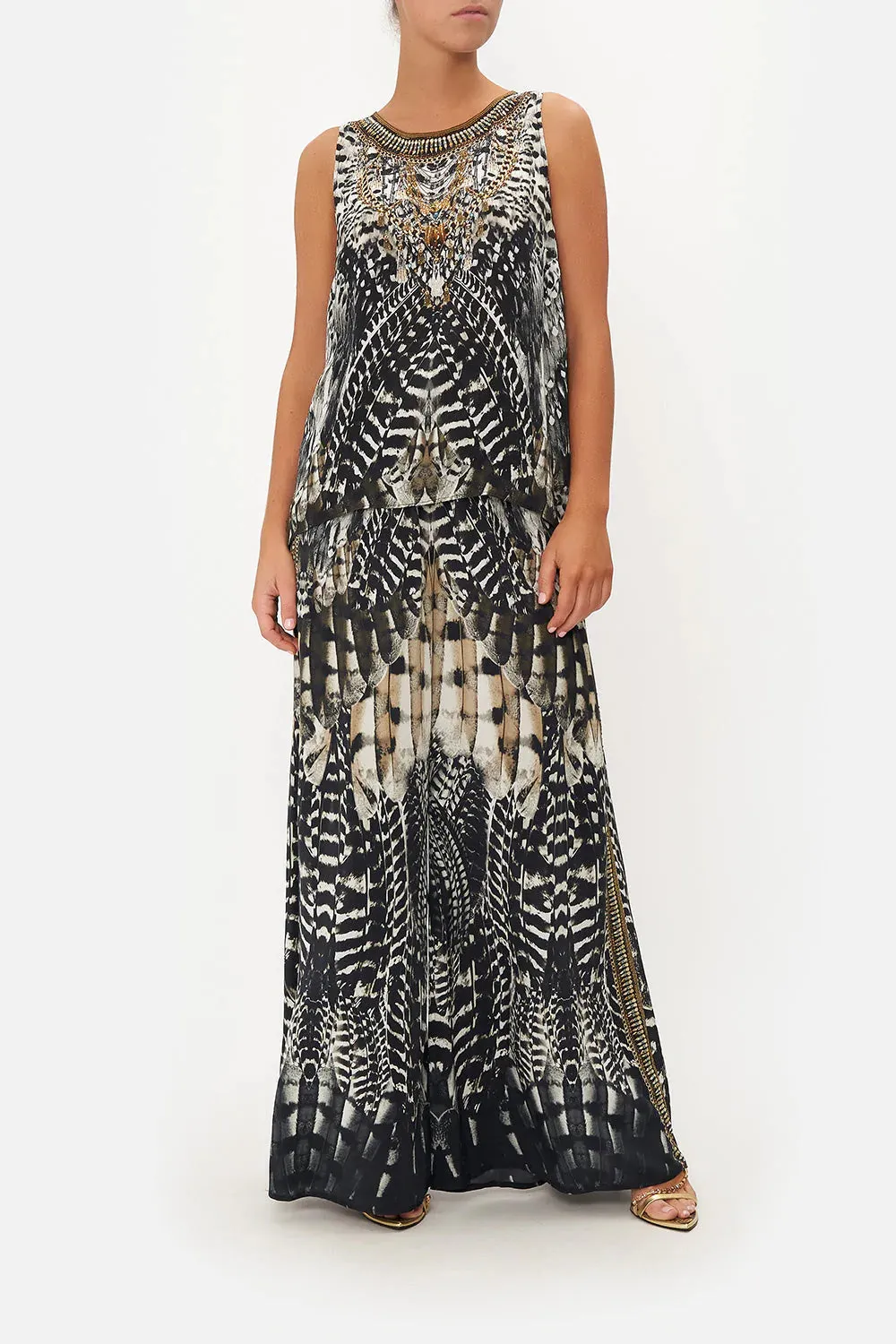 Button Back Top - Night Owl