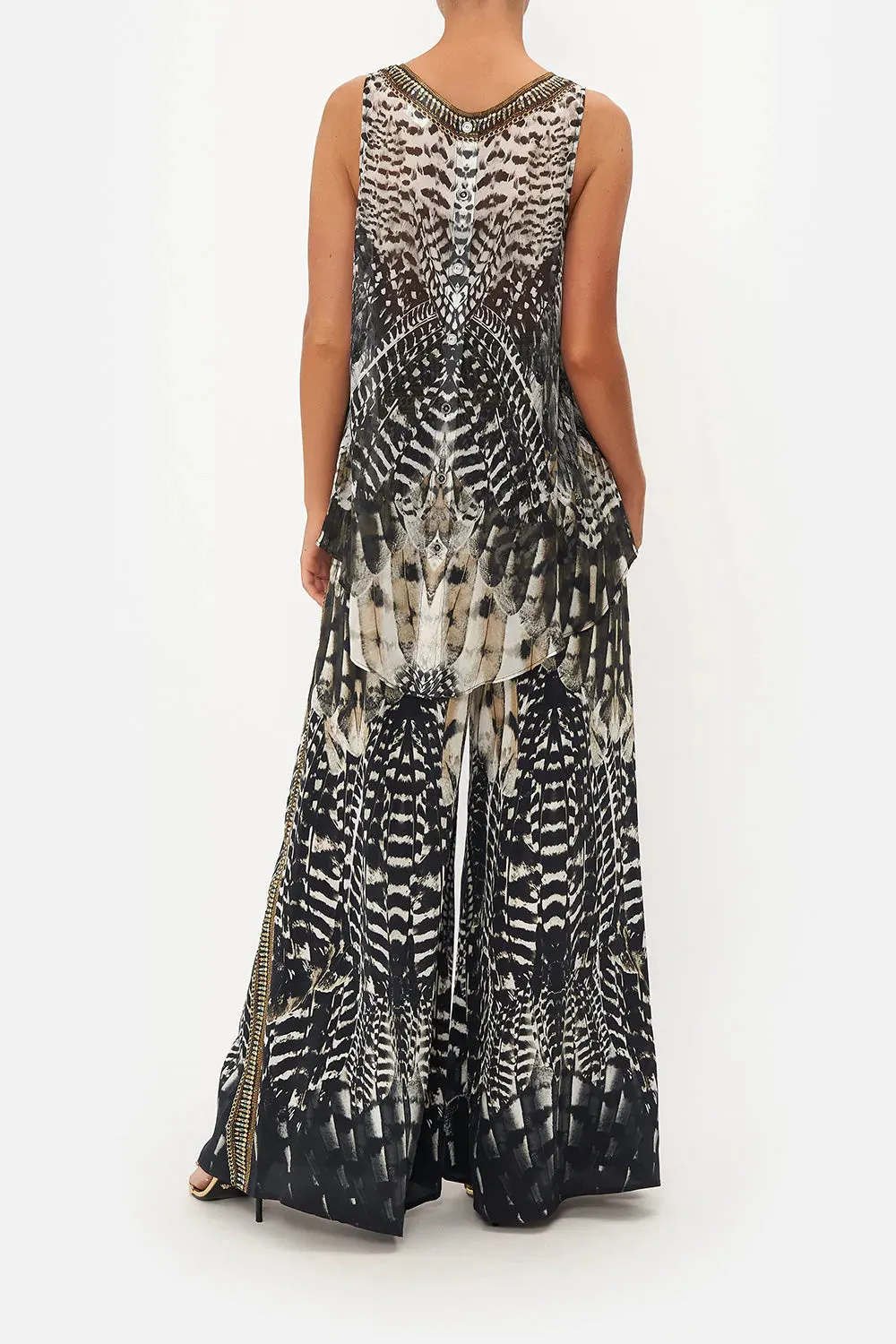 Button Back Top - Night Owl