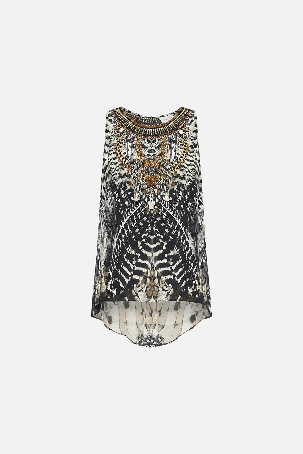 Button Back Top - Night Owl