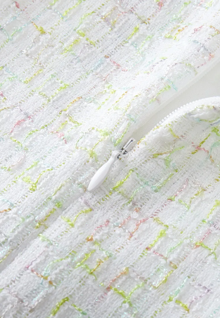 Candy Checked Embellished-trim A-line Skirt