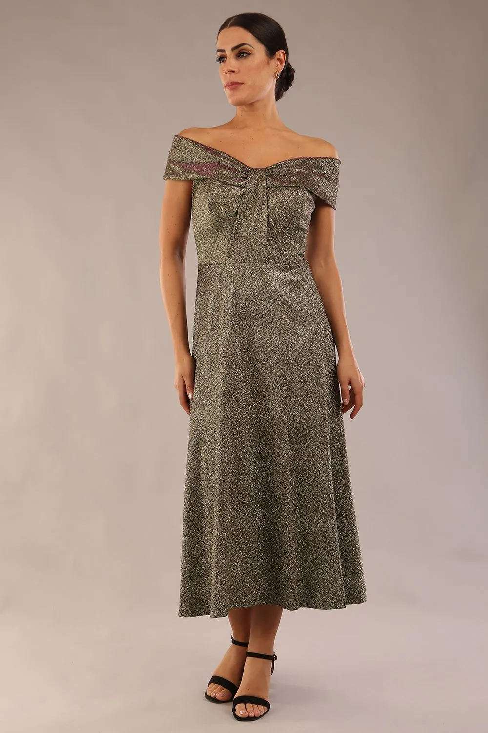 Capri A-Line Midaxi Glitter Dress