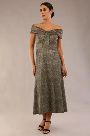 Capri A-Line Midaxi Glitter Dress