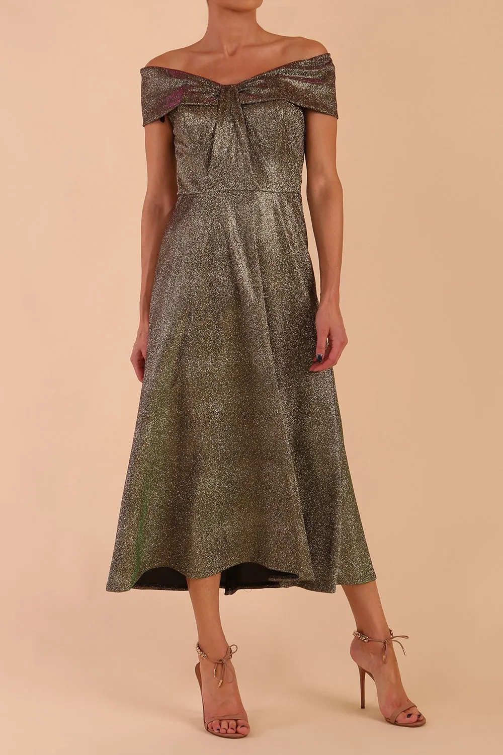 Capri A-Line Midaxi Glitter Dress