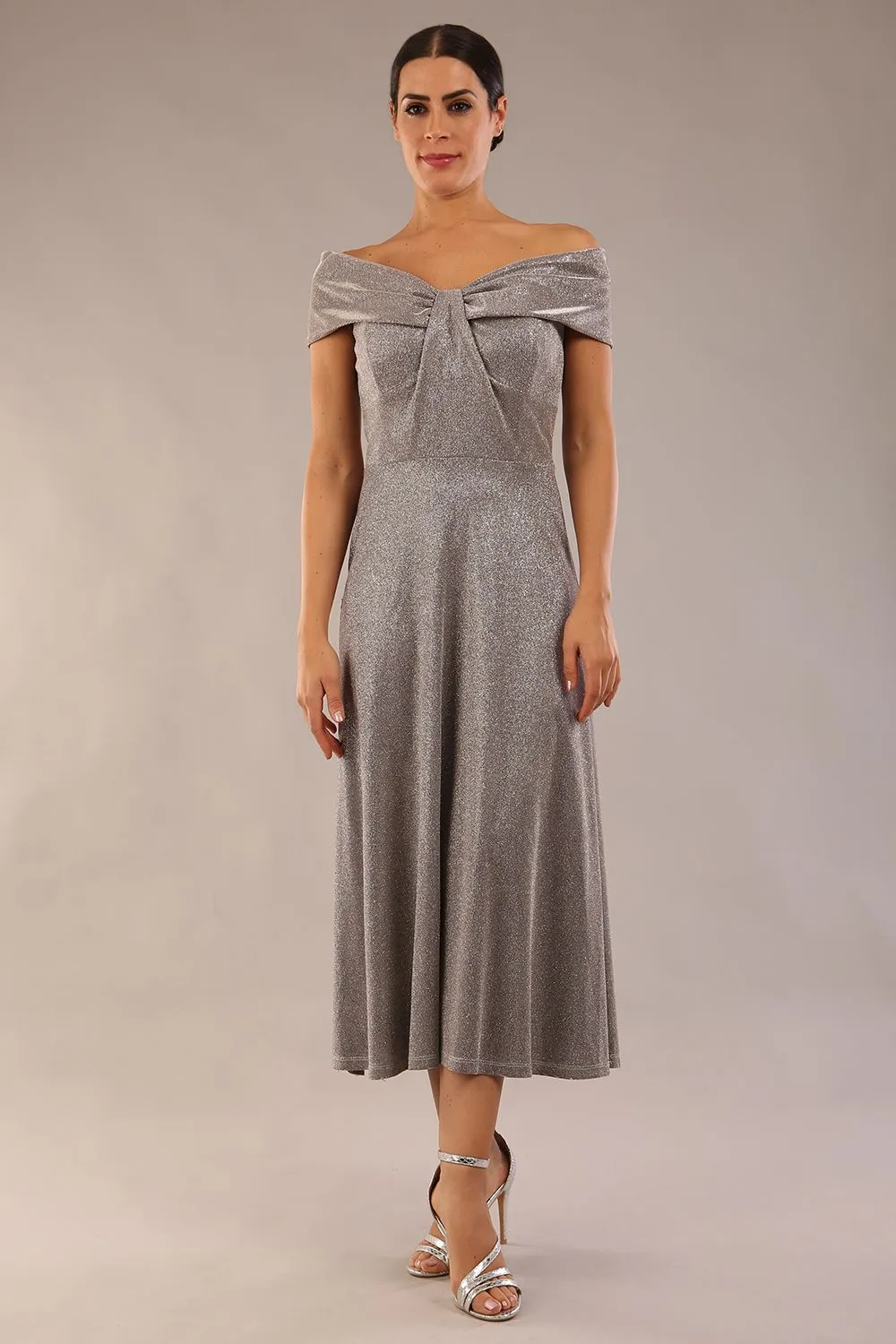 Capri A-Line Midaxi Glitter Dress