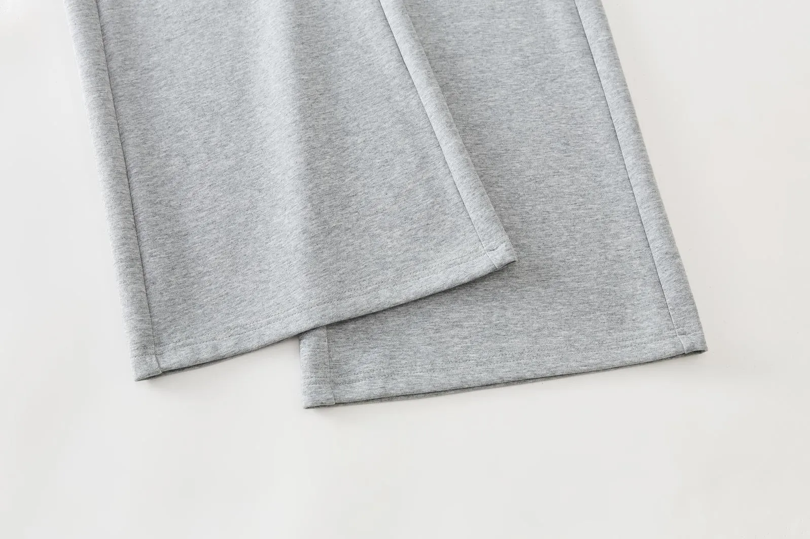Casual Solid Straight Leg Trousers with Elastic Waist for Women
