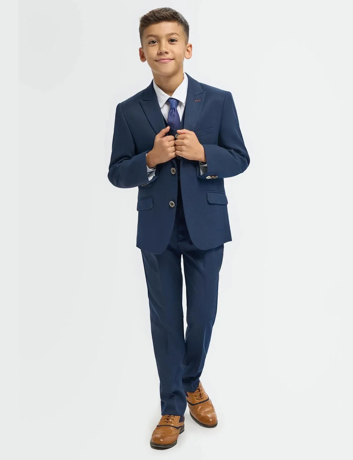 Cavani – Tropez Boys Navy Blue 3 Piece Suit Tailored