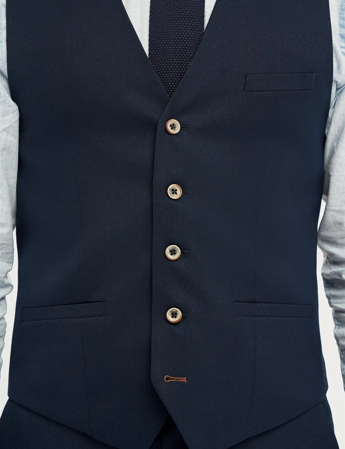 Cavani – Tropez Navy Blue 3 Piece Suit Tailored Fit