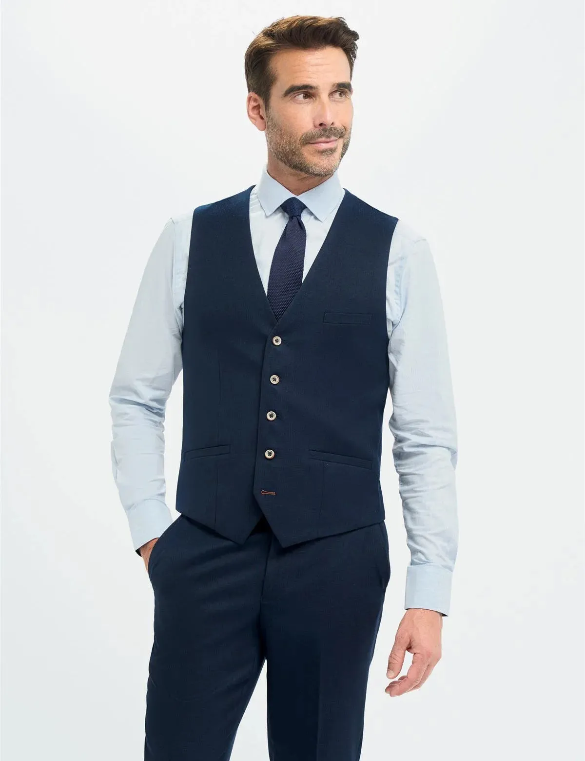 Cavani – Tropez Navy Blue 3 Piece Suit Tailored Fit