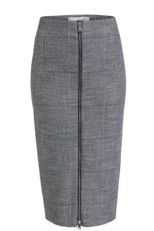 Check Pencil Skirt
