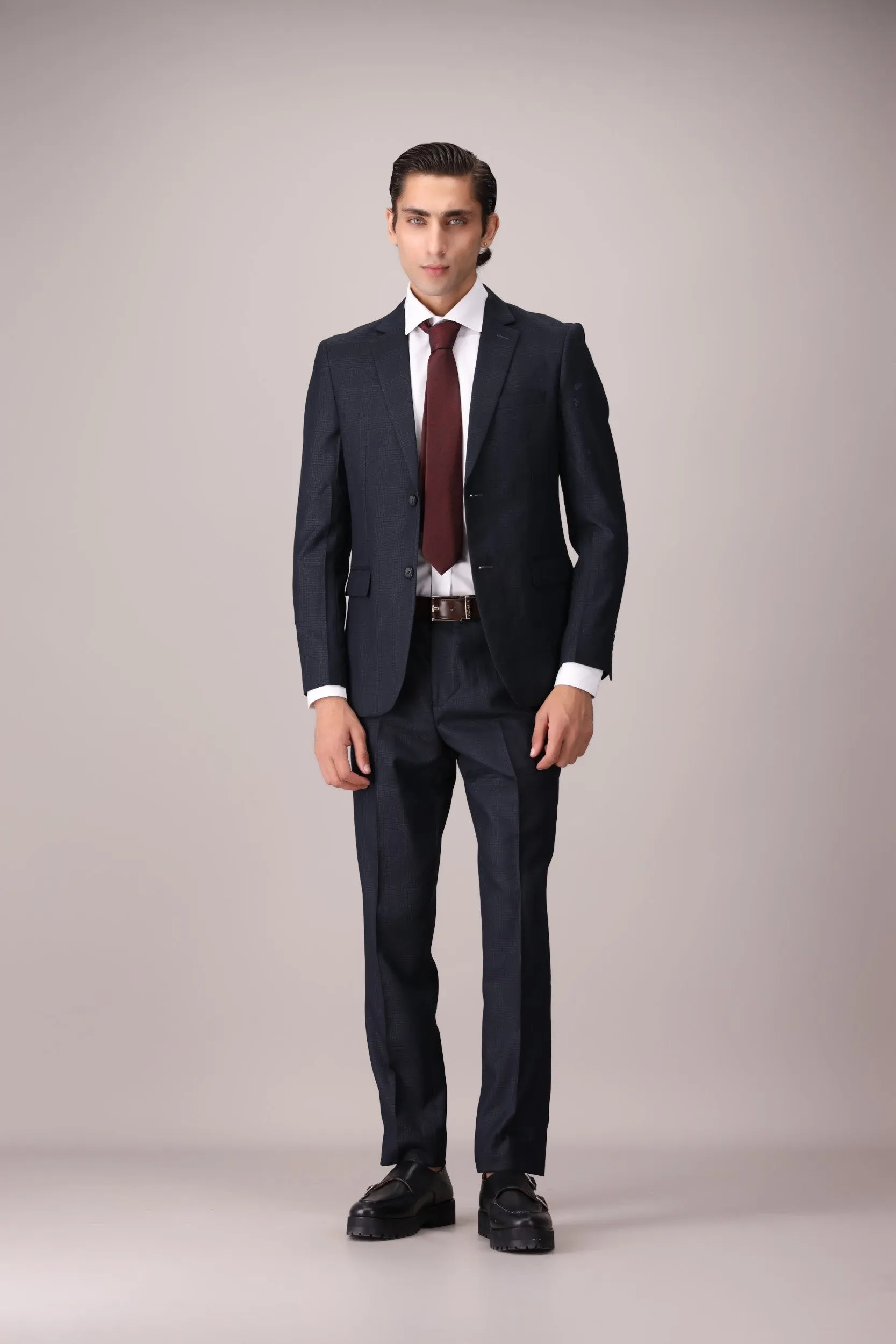 CHECK SLIM FIT 2-PCS SUIT