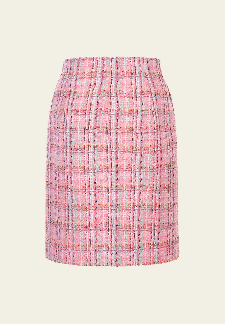 Checked A-line Skirt