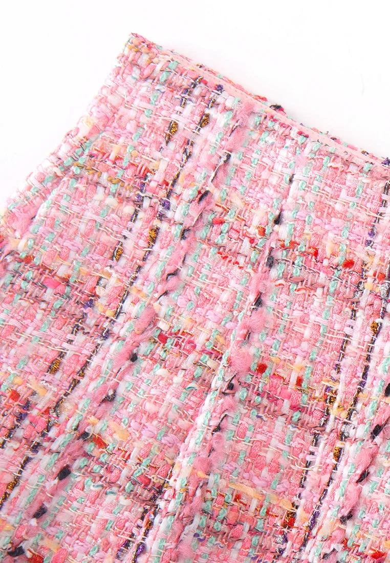 Checked A-line Skirt
