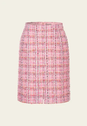 Checked A-line Skirt