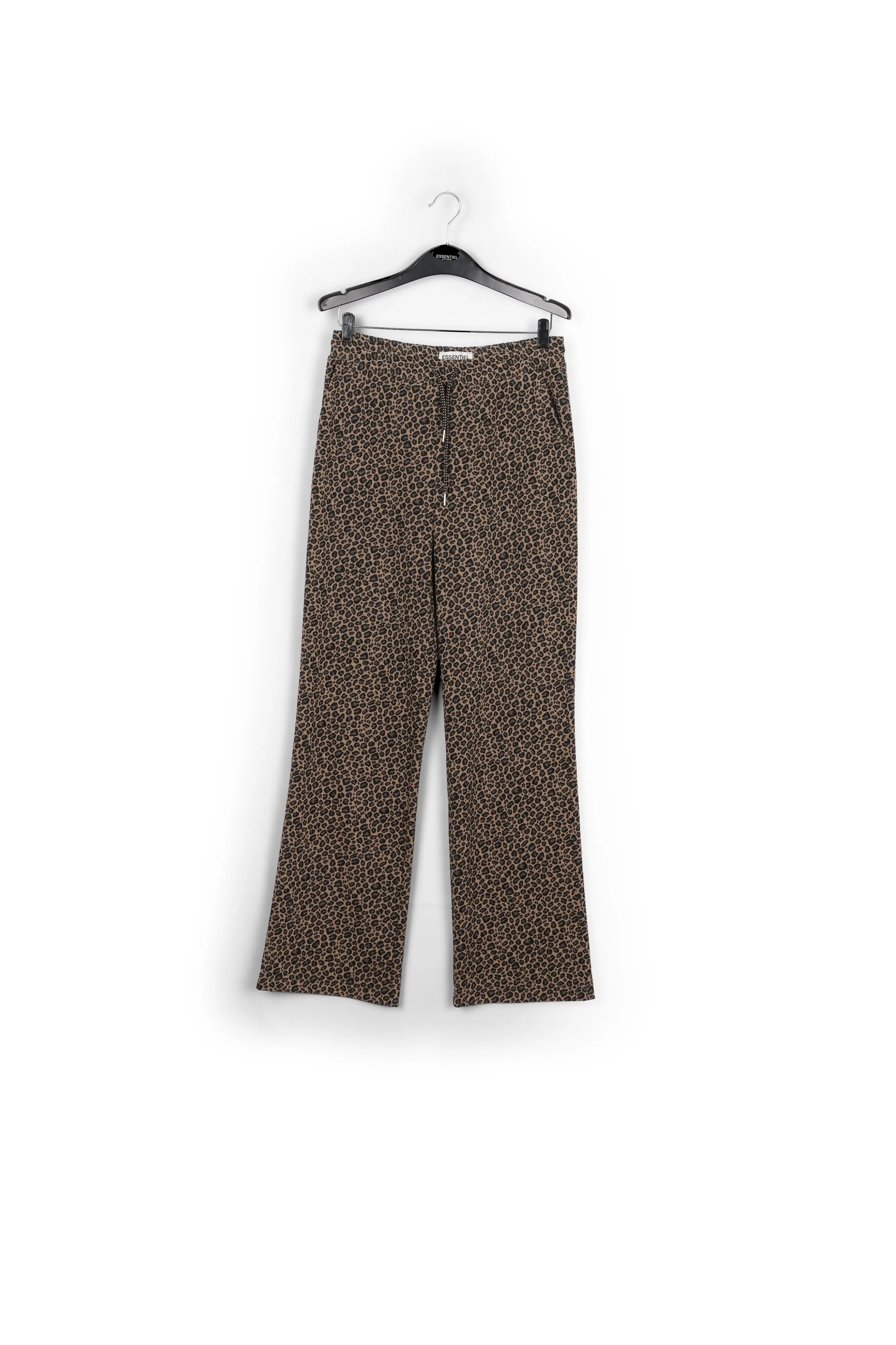 Checked motif jacquard-knit pants