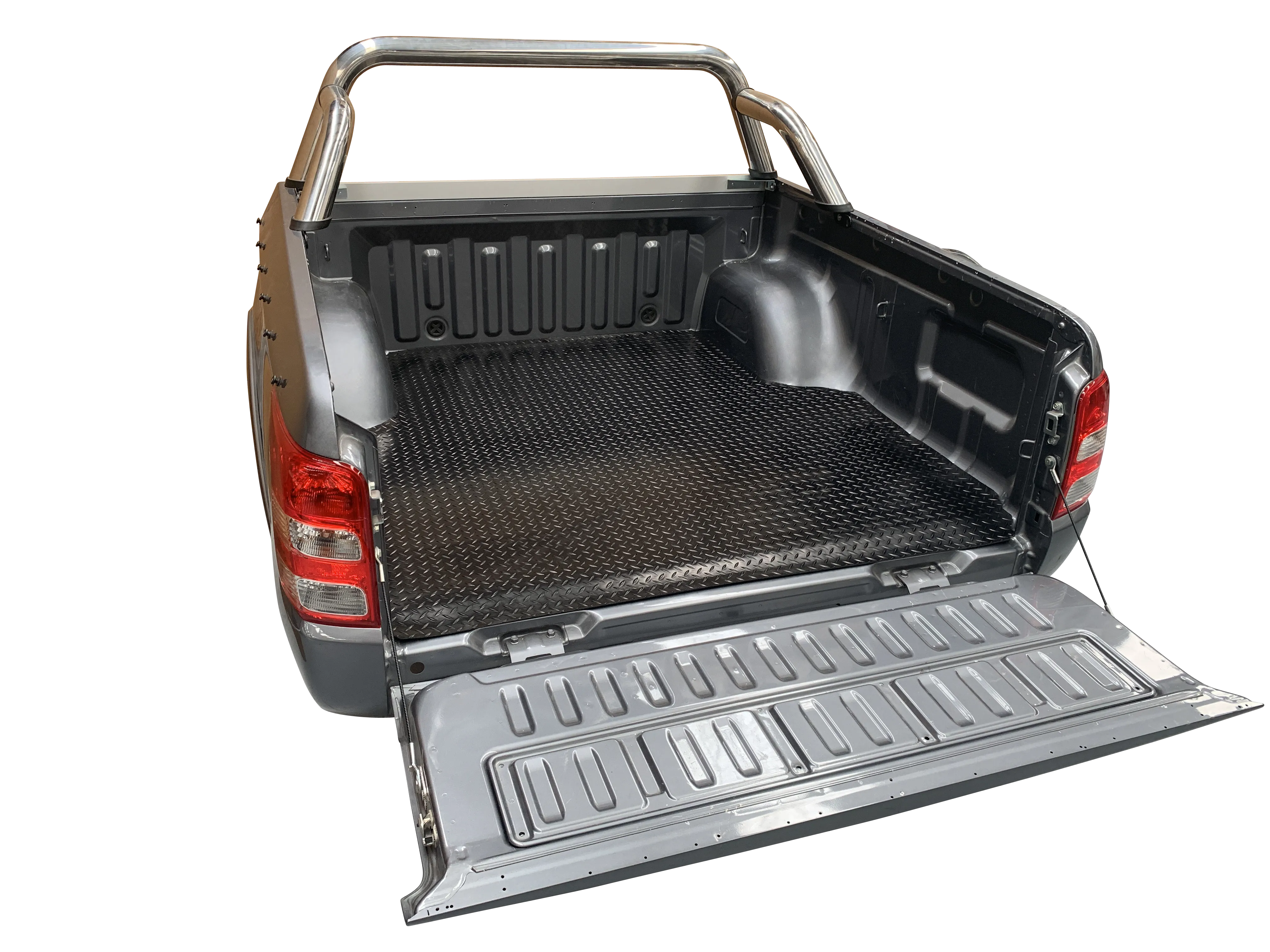 Checker Plate Rubber Ute Mat To Fit GWM V200-V240 Dual Cab (2009 to 2015) - Suits Spray On Liner Or No Liner