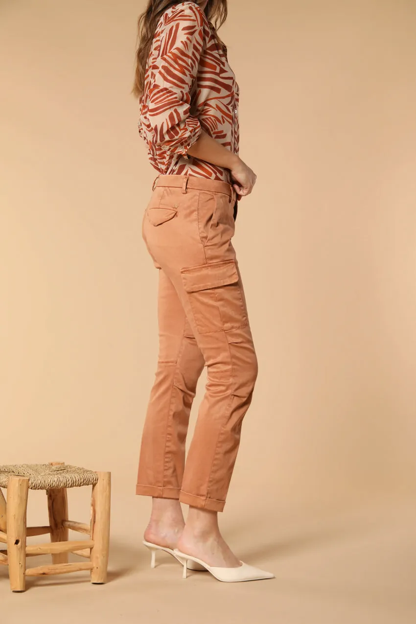 Chile City women's cargo pants in gabardine slim fit