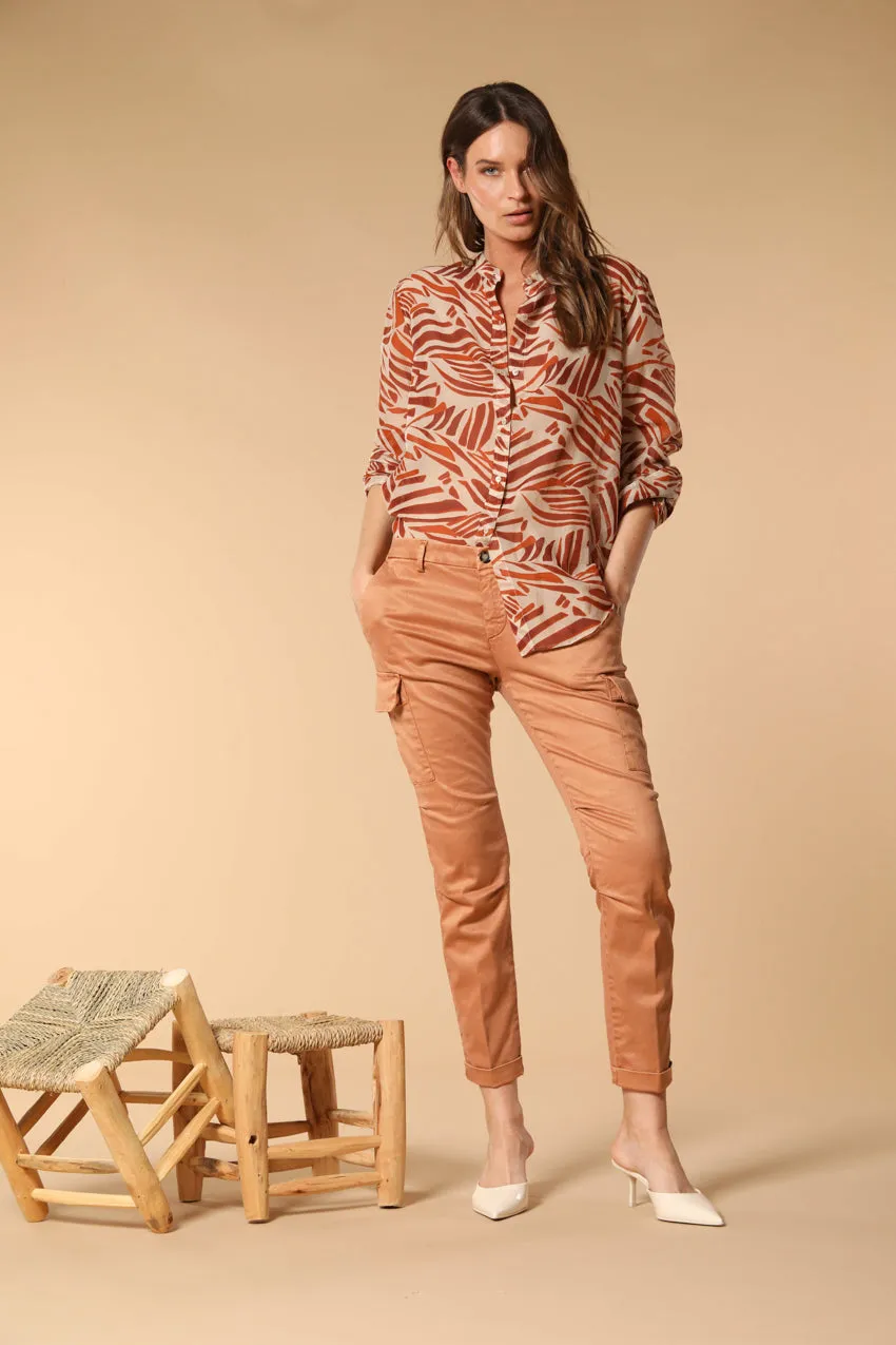 Chile City women's cargo pants in gabardine slim fit