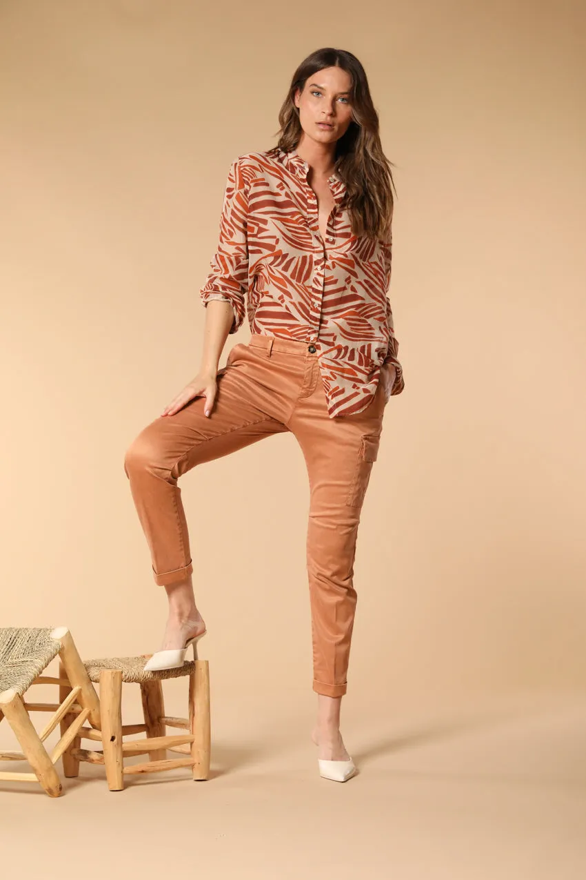 Chile City women's cargo pants in gabardine slim fit