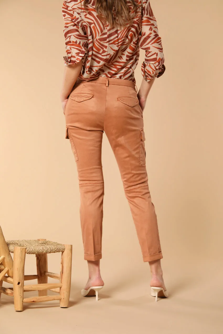 Chile City women's cargo pants in gabardine slim fit
