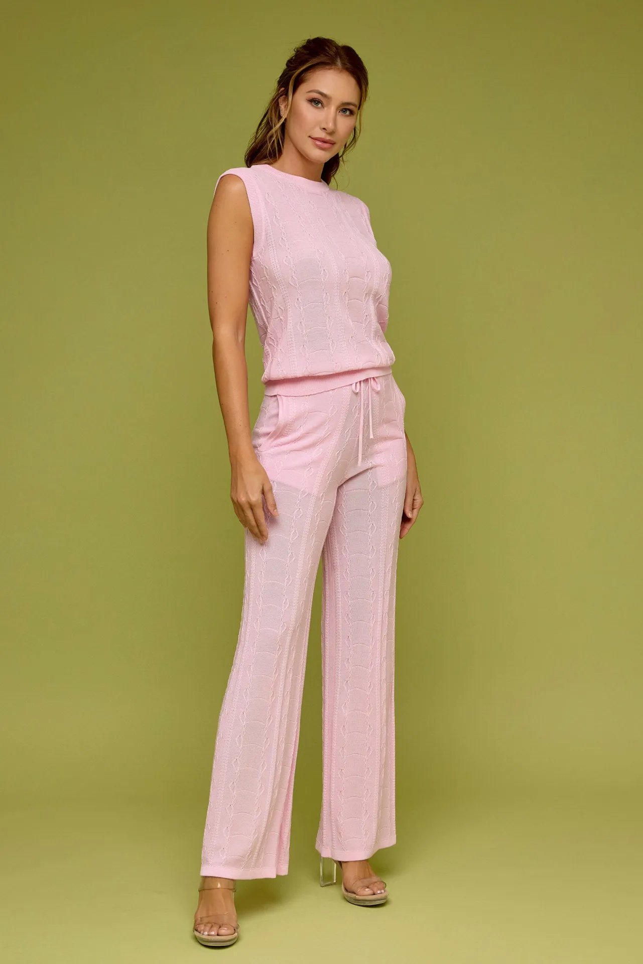 Cleo Knit Sleeveless Top & Pants Set