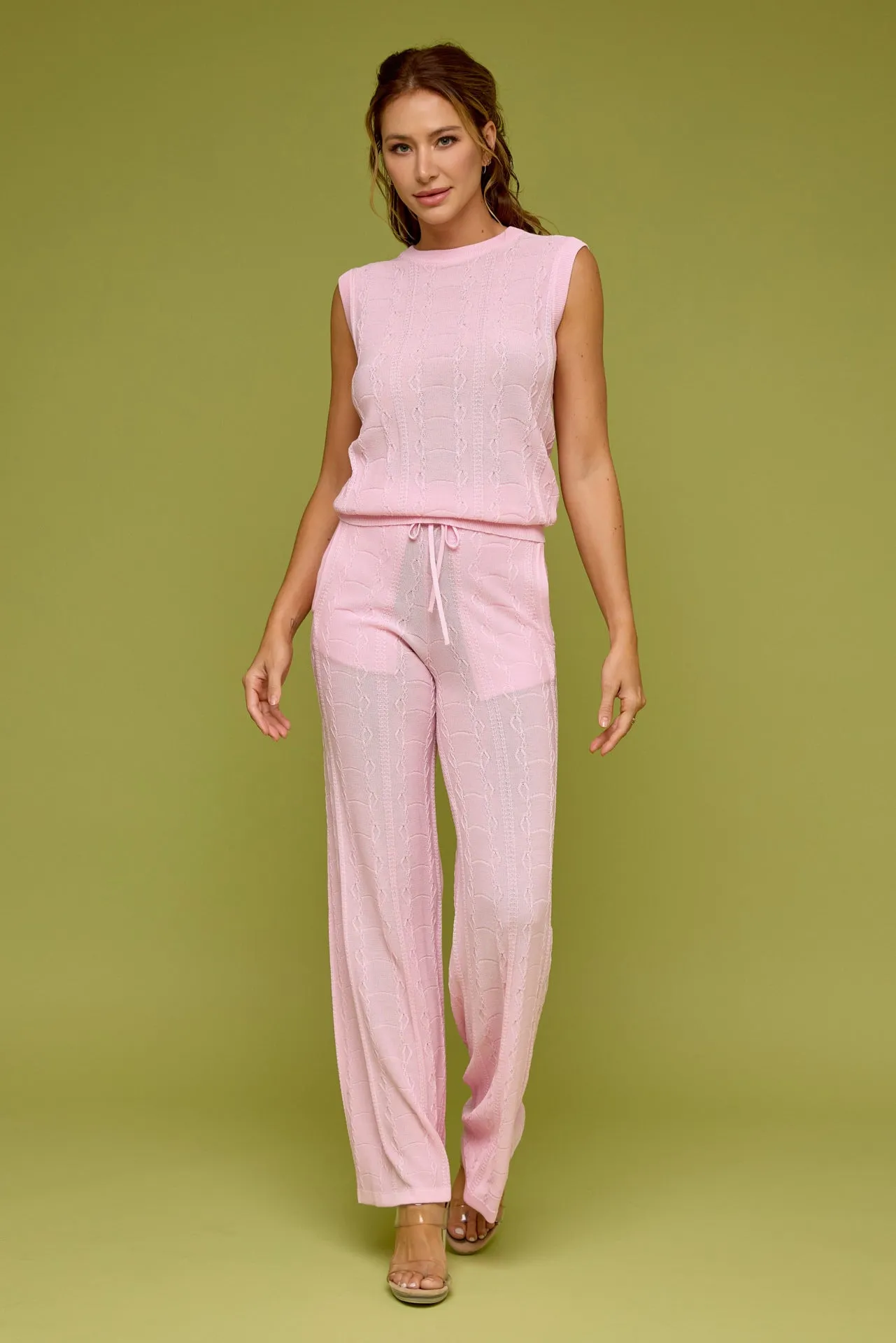Cleo Knit Sleeveless Top & Pants Set