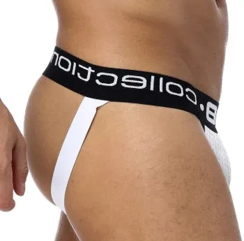 Club Jox  85 Collection Perforated Pouch White L Jockstrap