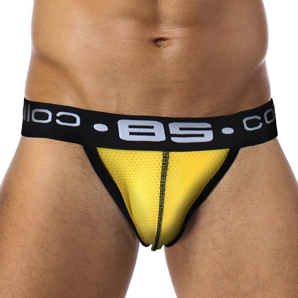 Club Jox 85 Collection Perforated Pouch Yellow Jockstrap
