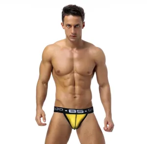 Club Jox 85 Collection Perforated Pouch Yellow Jockstrap