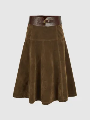Corduroy A-Line Skirts