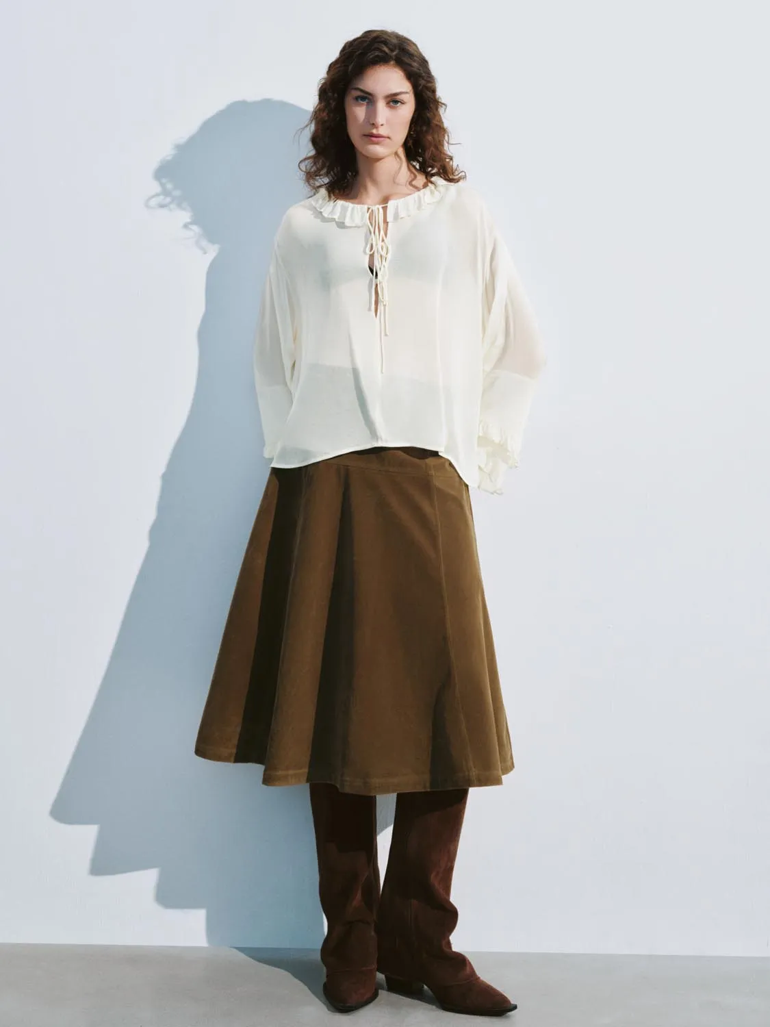 Corduroy A-Line Skirts