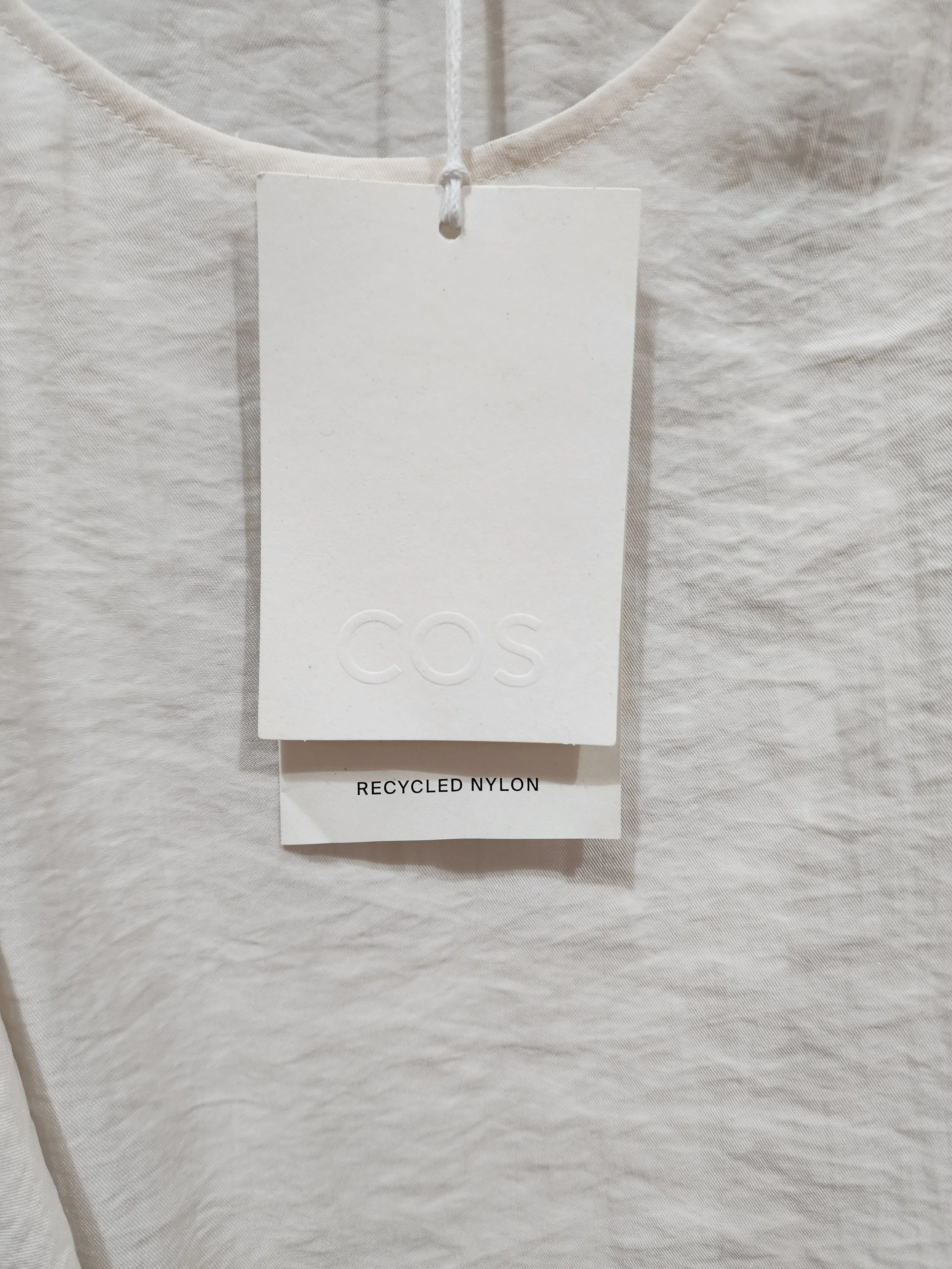 COS cream sleeveless top size 44, best fits 14-16
