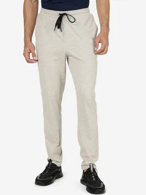 Cream Solid Slim Fit Track Pant | JadeBlue