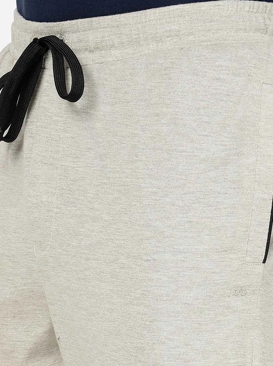 Cream Solid Slim Fit Track Pant | JadeBlue